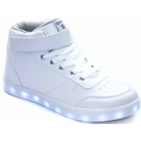 tênis de led cano alto