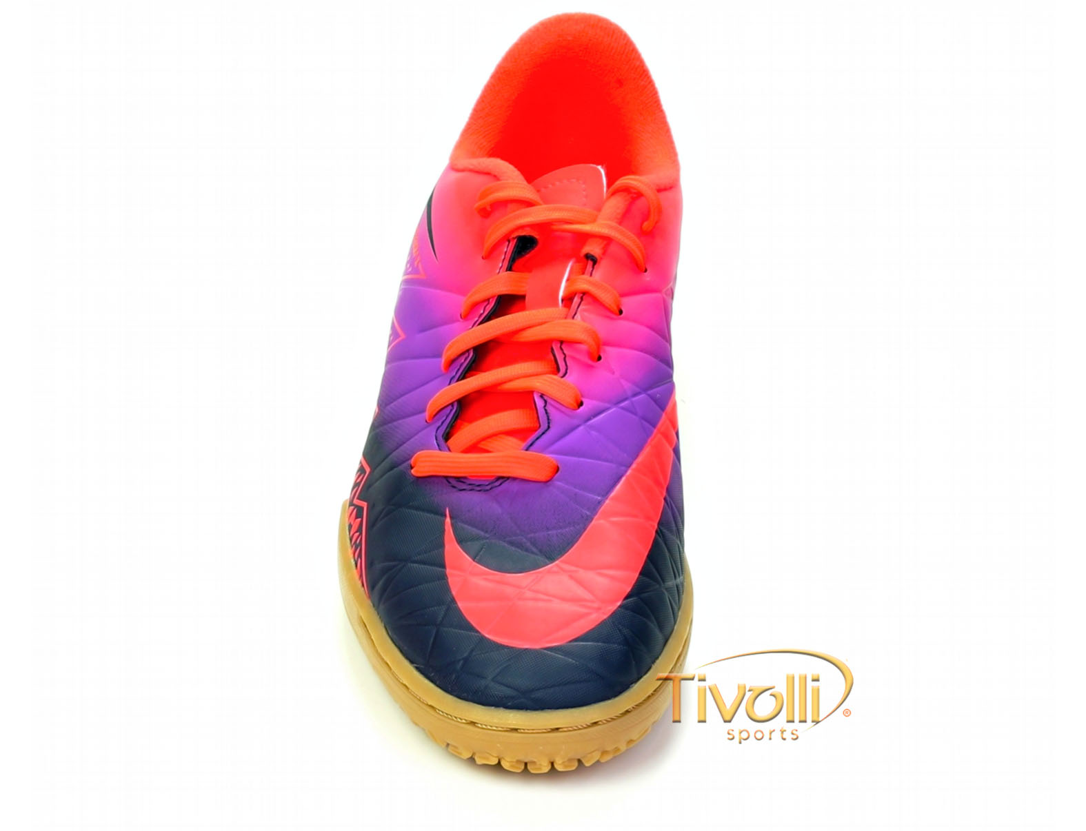 Chuteira Nike Hypervenom Phelon II IC > Infantil Laranja e Roxa >