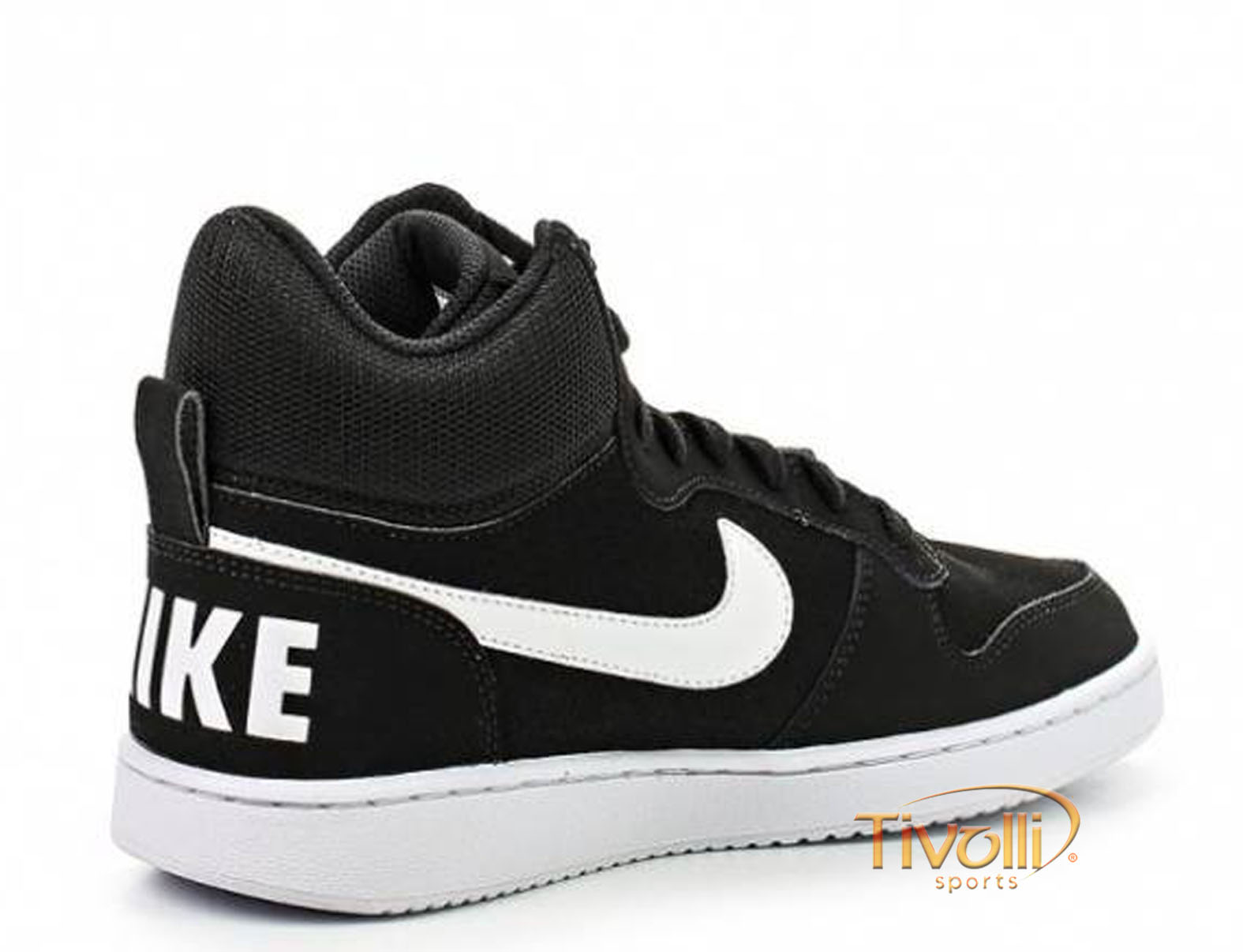 Tênis Nike Court Borough Mid Cano Médio > Preto e Branco >