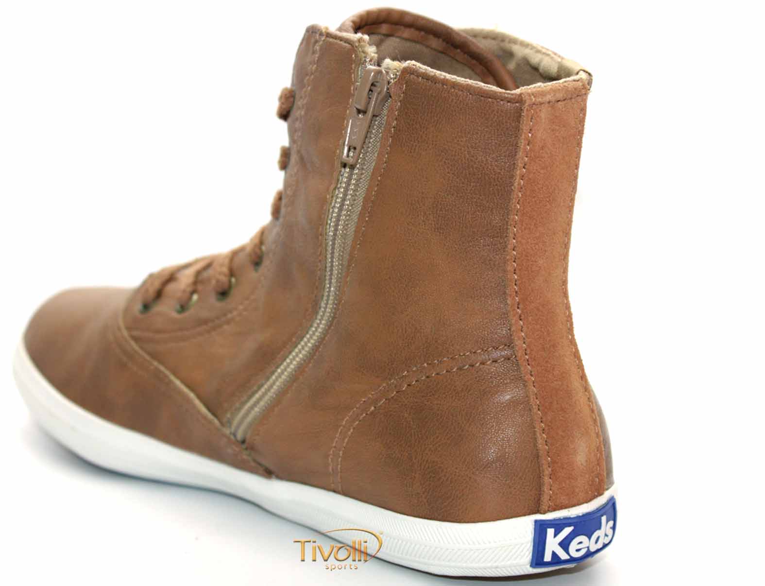 Tênis Keds Champion Hi Zip Apache Cano Alto > Marrom Tan >