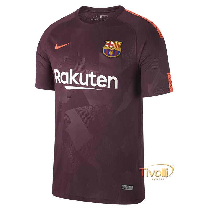 Camisa F.C. Barcelona III Third 2017/2018 Nike com patrocínio > >