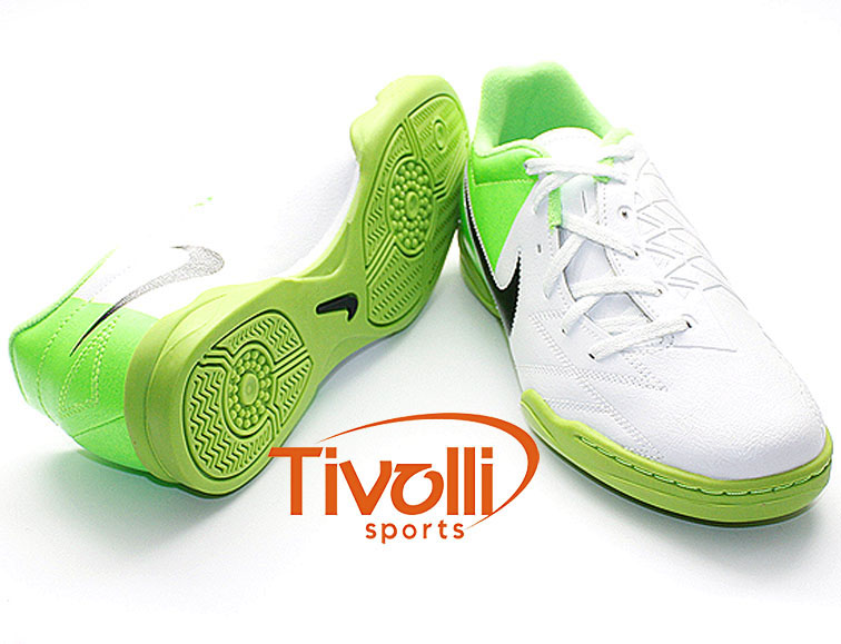 Chuteira Nike Total 90 Exacto IV FS JR > Branco/Verde Limão - Ref