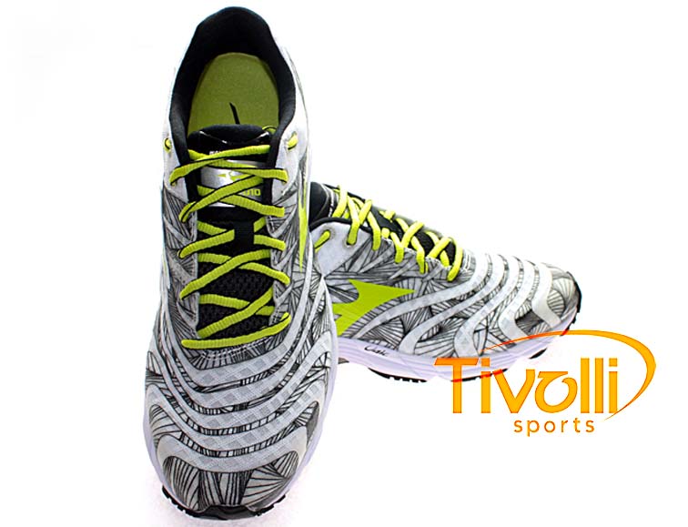 Tênis Mizuno > Wave Sayonara Branco, Preto, Verde e Roxo 4129180