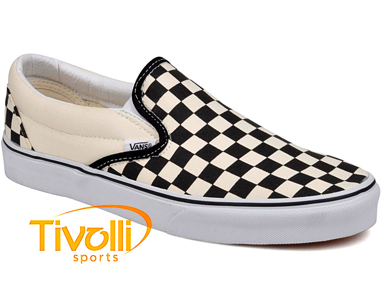 Tênis Vans Classic Slip-On > (Checkerboard) Bege e Preto VN-0EYEBWW >