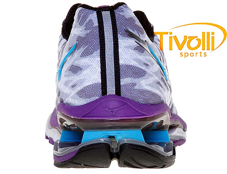 みつみ Tênis Mizuno > Wave Creation 15 (W)Branco, Prata, Roxo e Verde