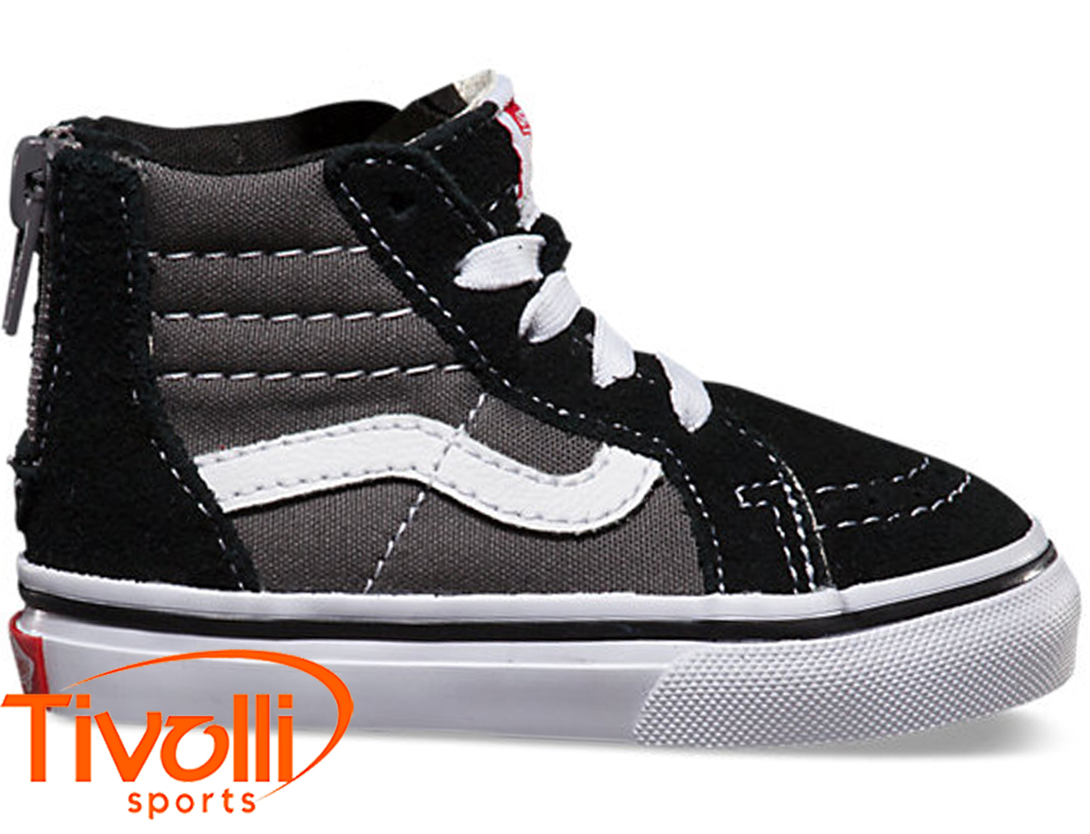 Black Friday Tênis Vans Kids Sk8 Hi Zip > infantil preto, cinza e