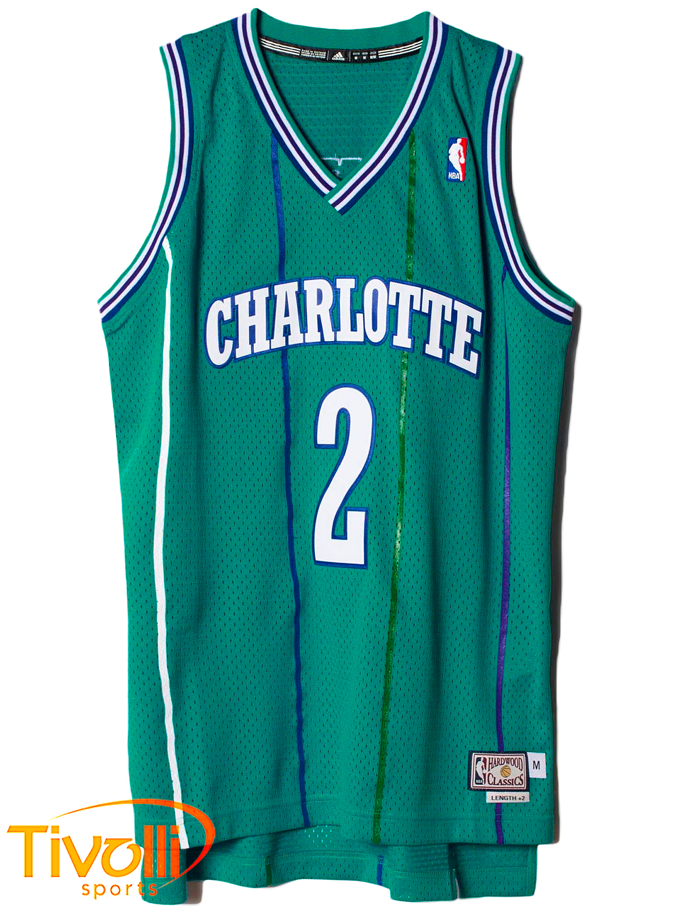 Regata Charlotte Hornets Retired Performance Larry Johnson Adidas