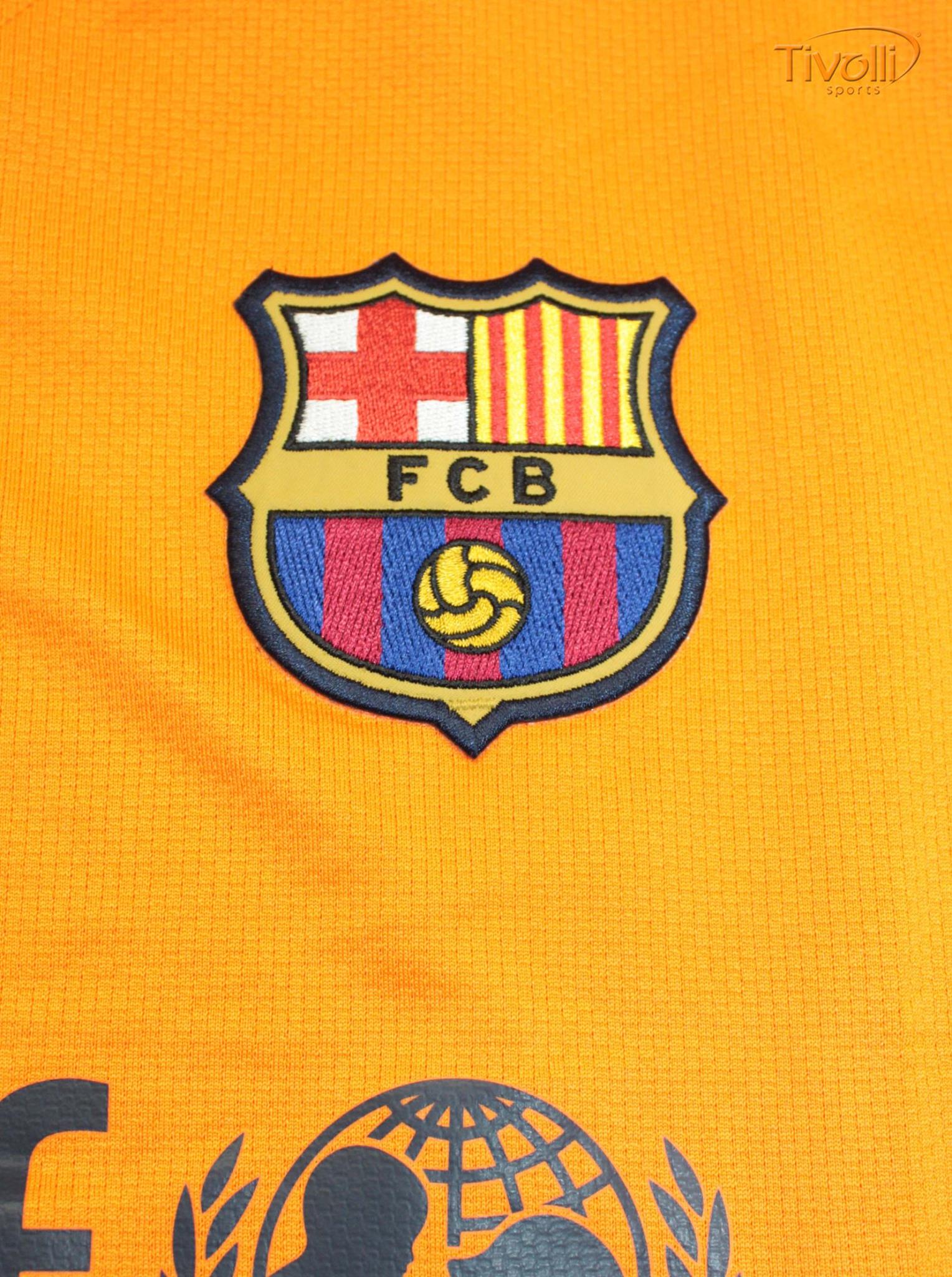 Camisa Nike FC Barcelona III 2007/2008 Réplica Jersey Laranja